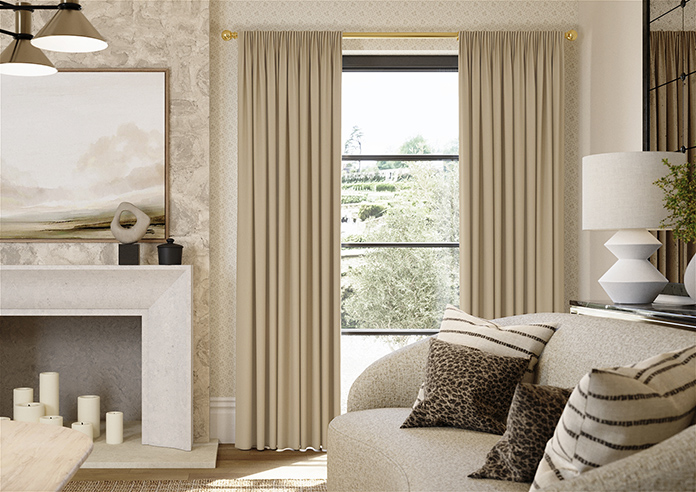 Faux Suede, Natural - Made to Measure Curtains - Image 3